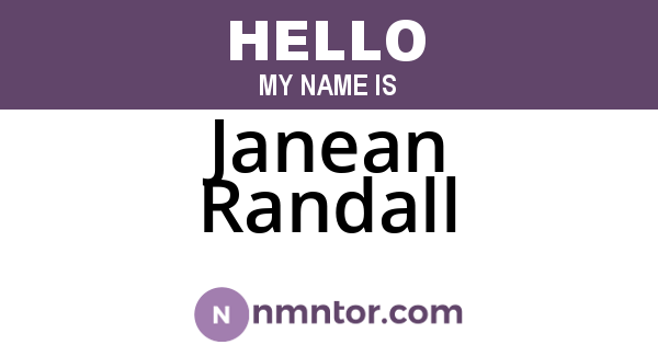 Janean Randall