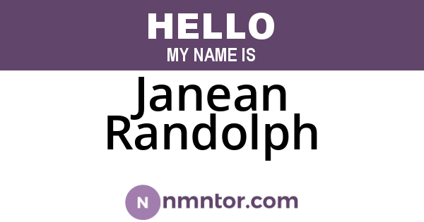 Janean Randolph