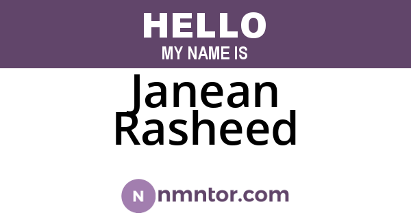 Janean Rasheed