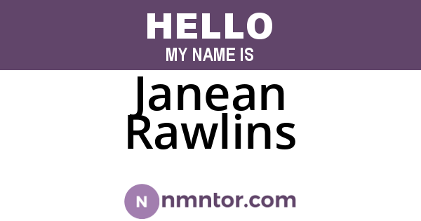 Janean Rawlins
