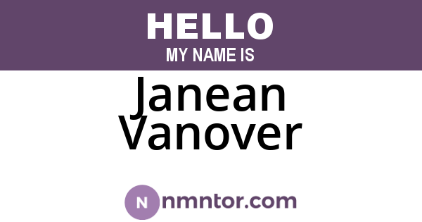 Janean Vanover