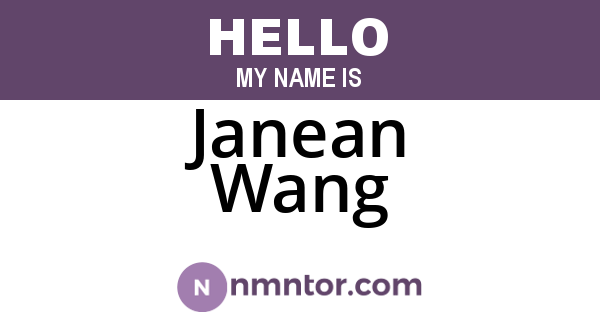 Janean Wang