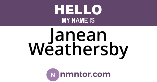 Janean Weathersby