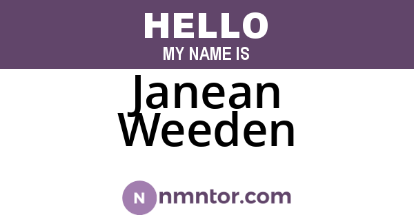 Janean Weeden