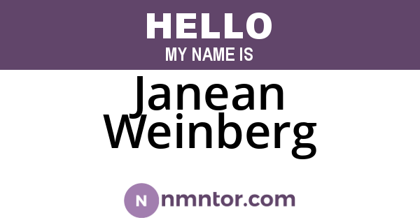 Janean Weinberg