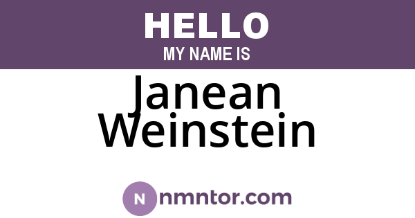 Janean Weinstein