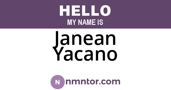 Janean Yacano