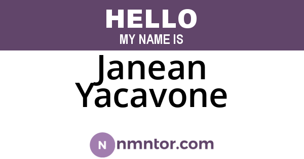 Janean Yacavone