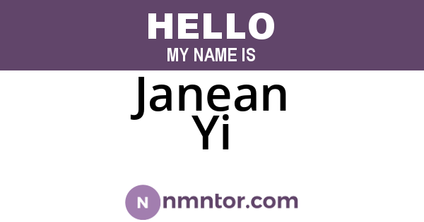 Janean Yi