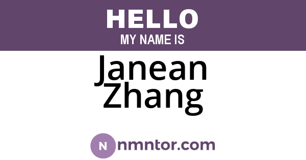 Janean Zhang