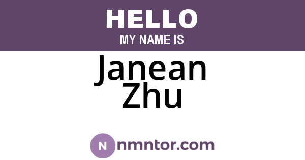 Janean Zhu