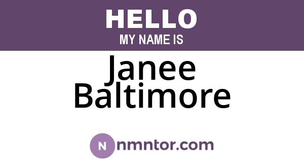 Janee Baltimore