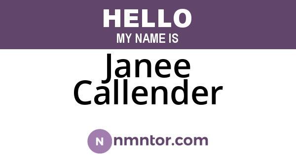 Janee Callender