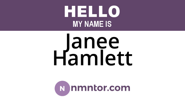 Janee Hamlett