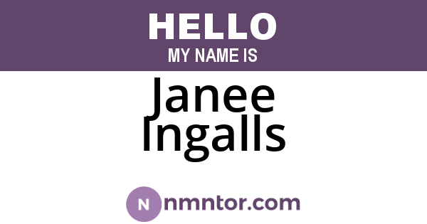 Janee Ingalls