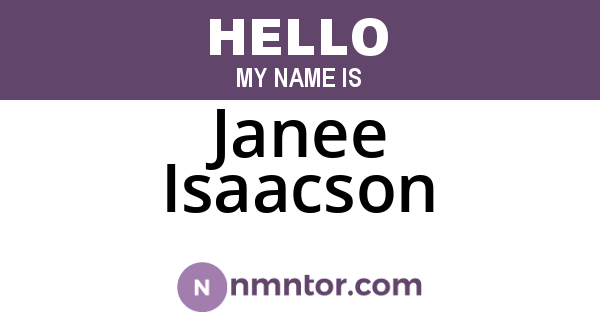 Janee Isaacson