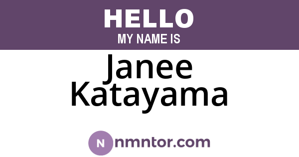 Janee Katayama