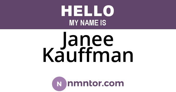 Janee Kauffman