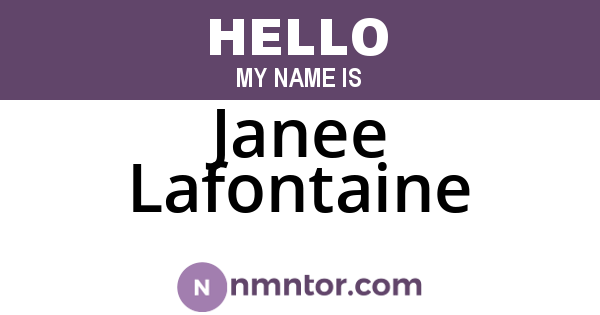 Janee Lafontaine