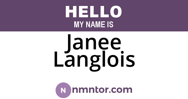 Janee Langlois