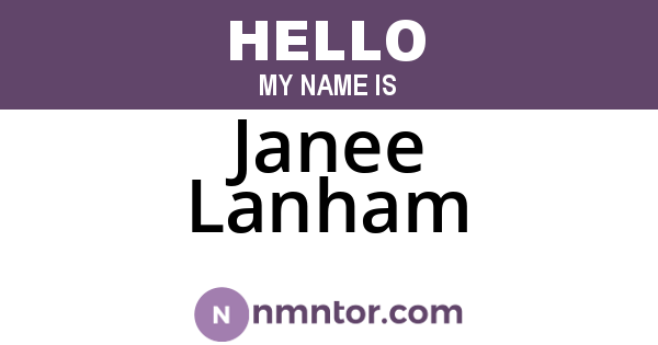 Janee Lanham