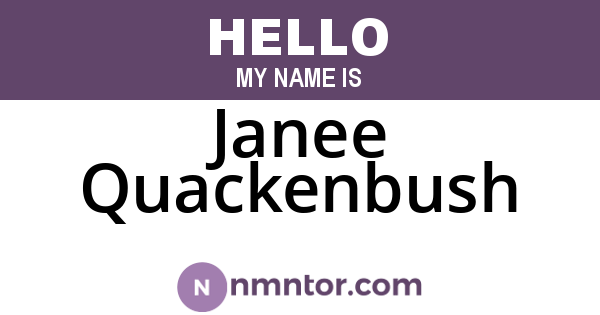 Janee Quackenbush