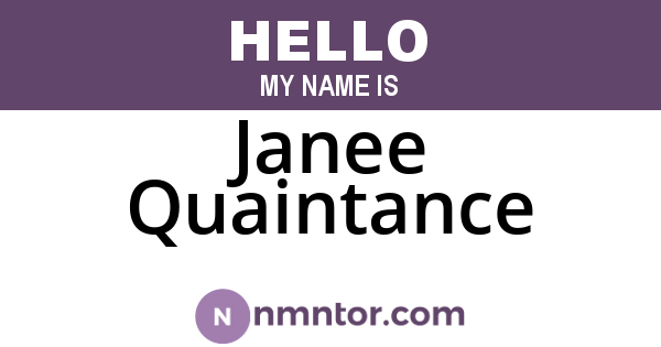 Janee Quaintance