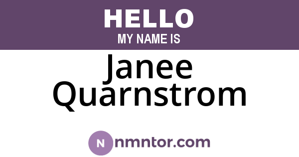 Janee Quarnstrom