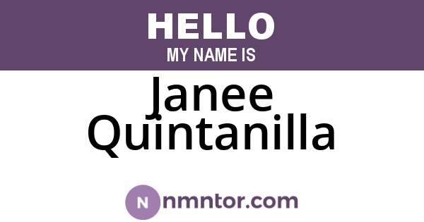 Janee Quintanilla