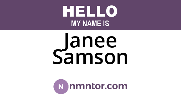 Janee Samson