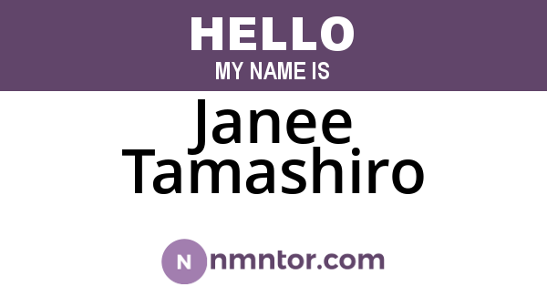 Janee Tamashiro
