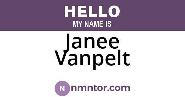 Janee Vanpelt