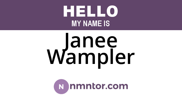 Janee Wampler