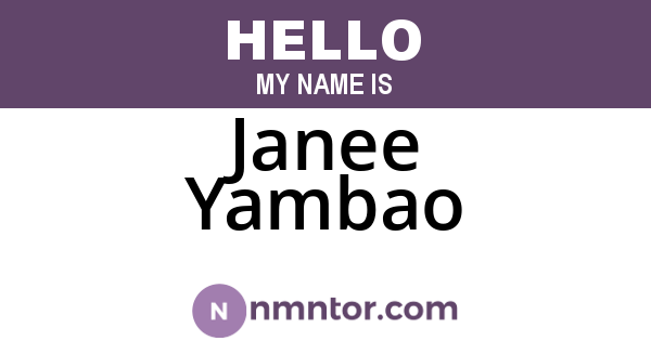 Janee Yambao