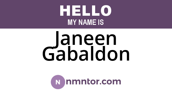 Janeen Gabaldon