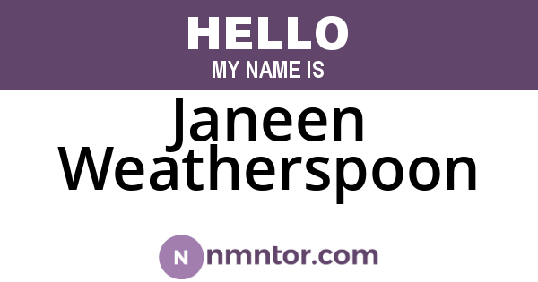 Janeen Weatherspoon