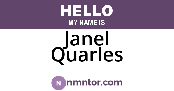 Janel Quarles