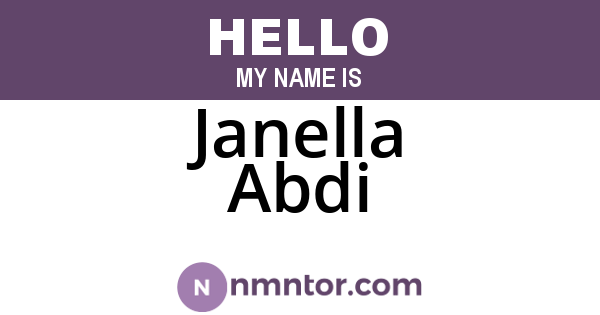Janella Abdi