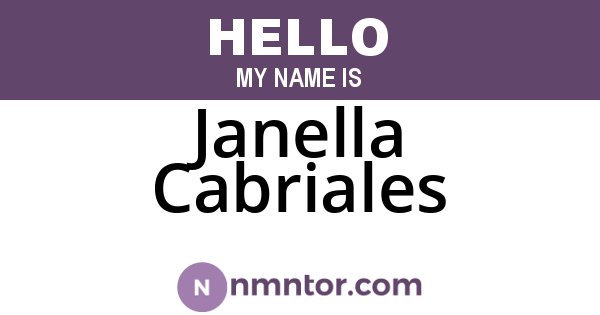 Janella Cabriales