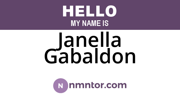 Janella Gabaldon