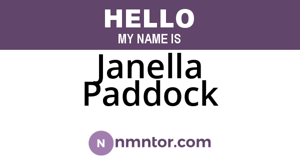 Janella Paddock