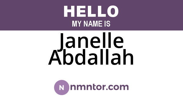 Janelle Abdallah