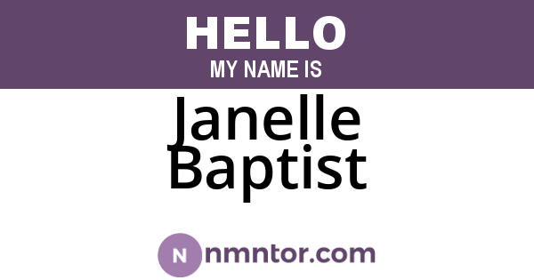Janelle Baptist