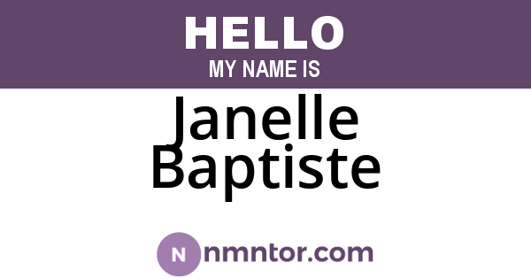 Janelle Baptiste