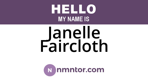 Janelle Faircloth