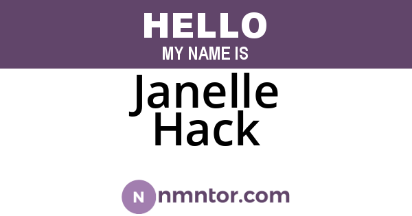 Janelle Hack