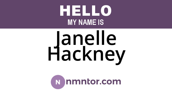 Janelle Hackney