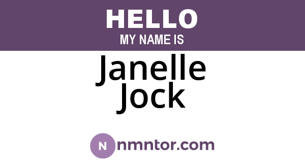 Janelle Jock