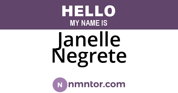 Janelle Negrete