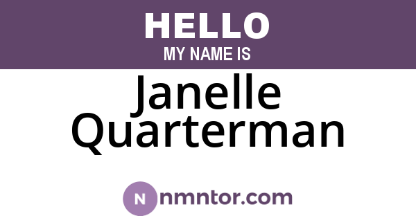 Janelle Quarterman